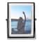 Fabulaxe Modern Metal Floating Tabletop Photo Picture Frame with Glass Cover and Easel Stand, Black 5 x 7 QI004066.BK.L - alternate 6